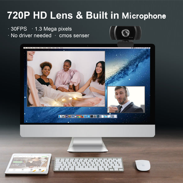 HD 720P USB Webcam with Mic