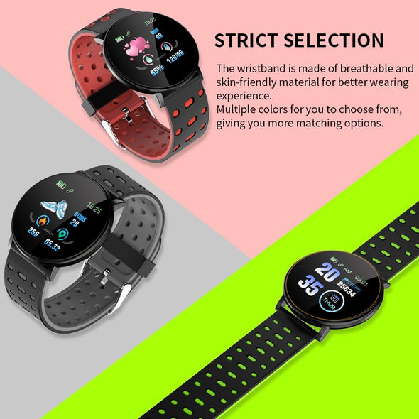 SHAOLIN Smart Bracelet Heart Rate Smart Watch Man Wristband Sports Watches Band Waterproof Smartwatch Android With Alarm Clock