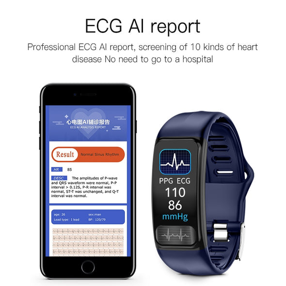 2023 EKG PPG Spo2 Smart Bracelet Watch Medical Health ECC Fitness Tracker for Men Women Calorie Blood Pressure Smartwatch