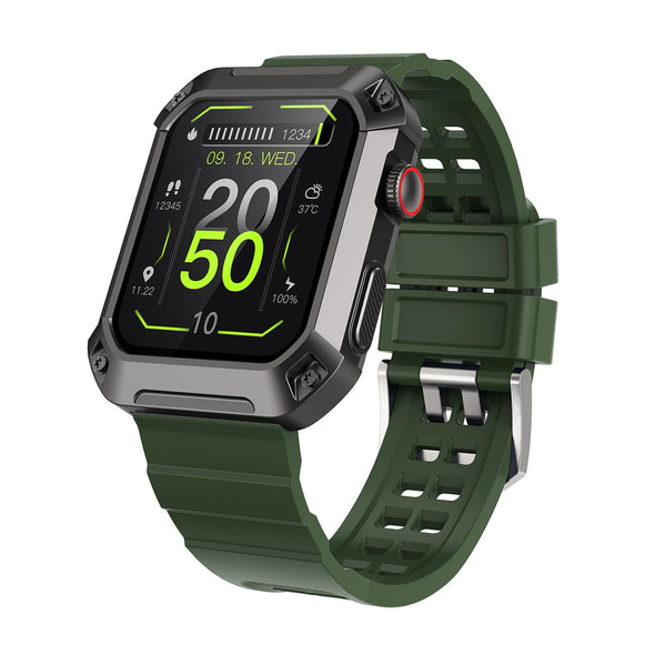 Rogbid TANK Military Smartwatch Men's 5ATM Waterproof Rugged Outdoor Sports Fitness Tracker Make Bluetooth Call Smart Watch
