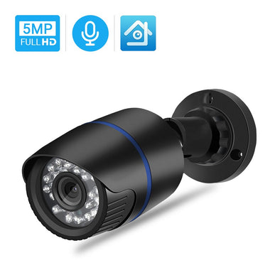 Hamrolte ONVIF IP Camera 5MP Bullet Web Camera Audio Record Motion Detection Waterproof Outdoor Camera XMeye Cloud H.265