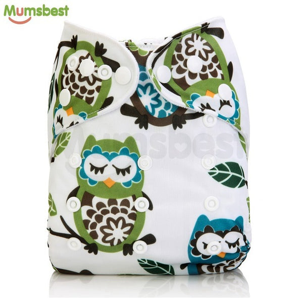 [Mumsbest] 2017 Washable Baby Cloth Diaper Cover Waterproof Cartoon Owl Baby Diapers Reusable Cloth Nappy Suit 0-2years 3-13kg