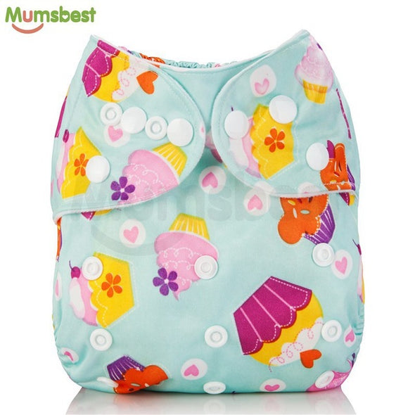 [Mumsbest] 2017 Washable Baby Cloth Diaper Cover Waterproof Cartoon Owl Baby Diapers Reusable Cloth Nappy Suit 0-2years 3-13kg