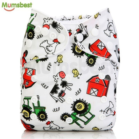 [Mumsbest] New Baby Washable Cloth Diaper Cover Cartoon Animal Adjustable Nappy Reusable Cloth Diapers Available 0-2years 3-13kg