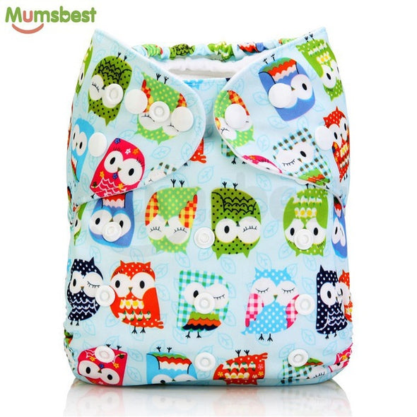 [Mumsbest] New Baby Washable Cloth Diaper Cover Cartoon Animal Adjustable Nappy Reusable Cloth Diapers Available 0-2years 3-13kg