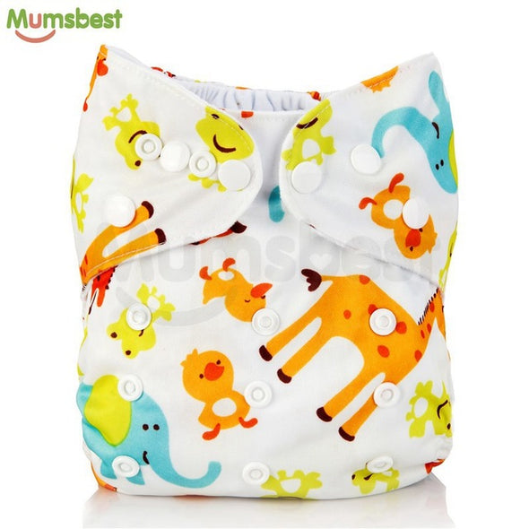 [Mumsbest] New Baby Washable Cloth Diaper Cover Cartoon Animal Adjustable Nappy Reusable Cloth Diapers Available 0-2years 3-13kg