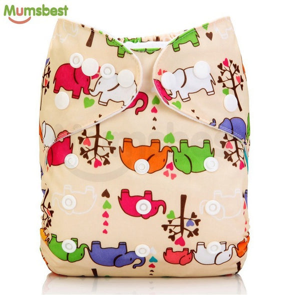 [Mumsbest] New Baby Washable Cloth Diaper Cover Cartoon Animal Adjustable Nappy Reusable Cloth Diapers Available 0-2years 3-13kg