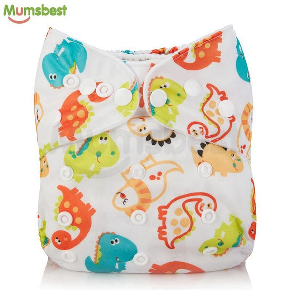 [Mumsbest] New Baby Washable Cloth Diaper Cover Cartoon Animal Adjustable Nappy Reusable Cloth Diapers Available 0-2years 3-13kg