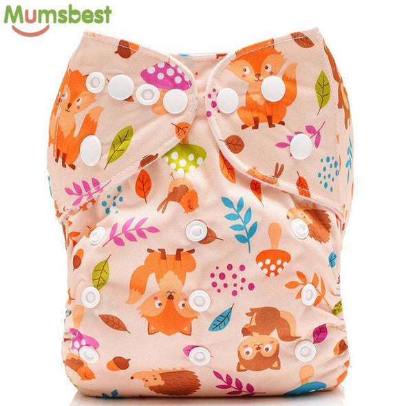 [Mumsbest] 2017 Washable Baby Cloth Diaper Cover Waterproof Cartoon Owl Baby Diapers Reusable Cloth Nappy Suit 0-2years 3-13kg