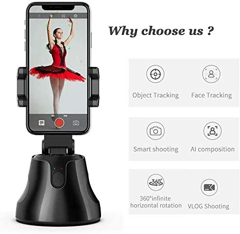 Selfie Stick 360° Rotation Auto Face Object Tracking Phone Camera Holder